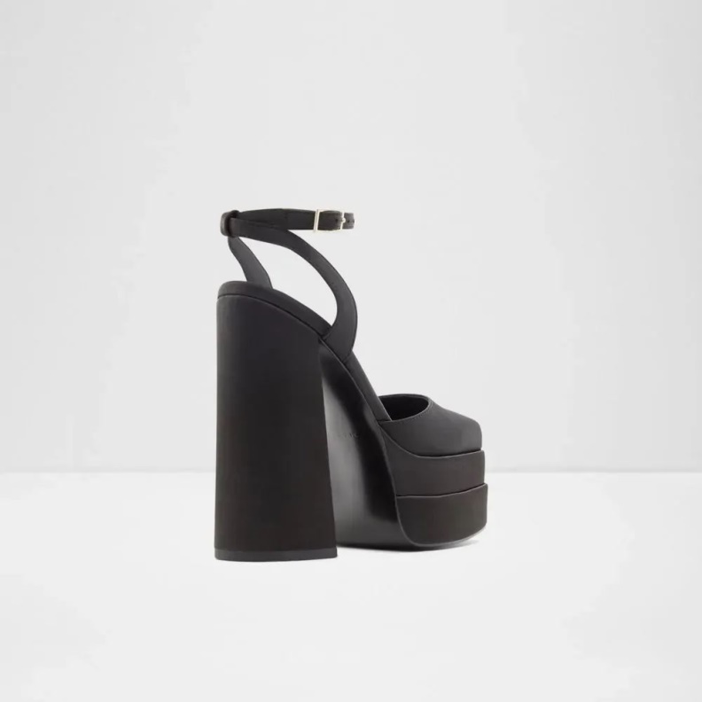 Aldo Black Fashion Kersaudy Women's Ankle Strap Platform Heel