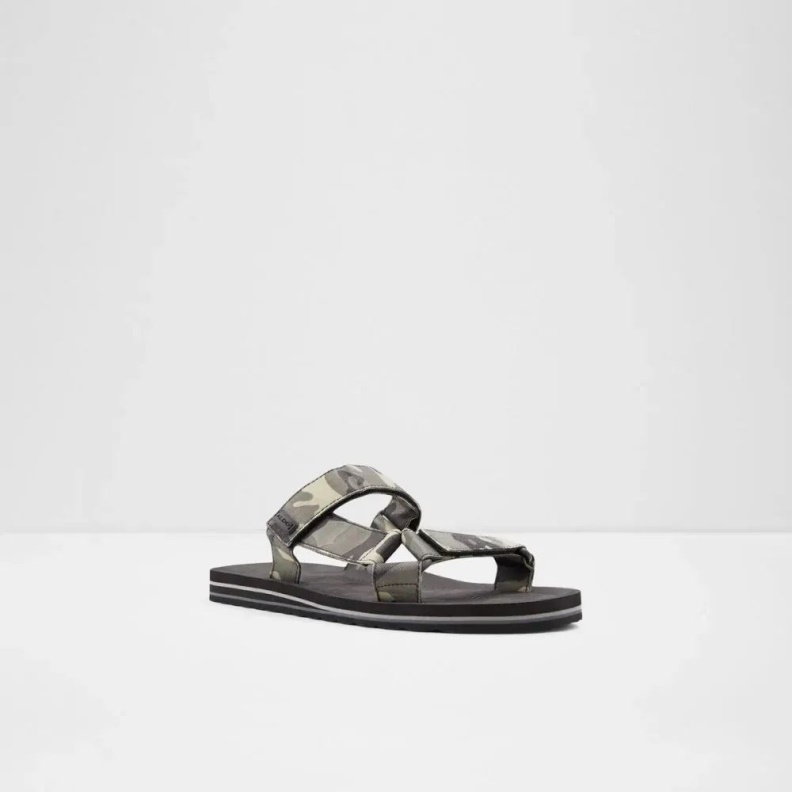 Aldo Fashion Keylar Men's Flat Casual Slide Sandal Open-Black