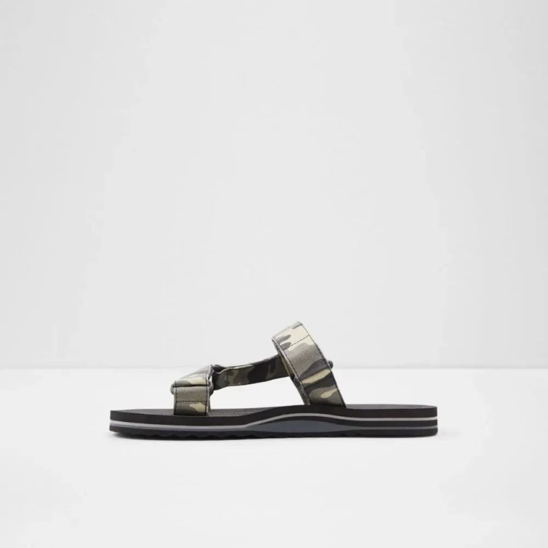 Aldo Fashion Keylar Men's Flat Casual Slide Sandal Open-Black