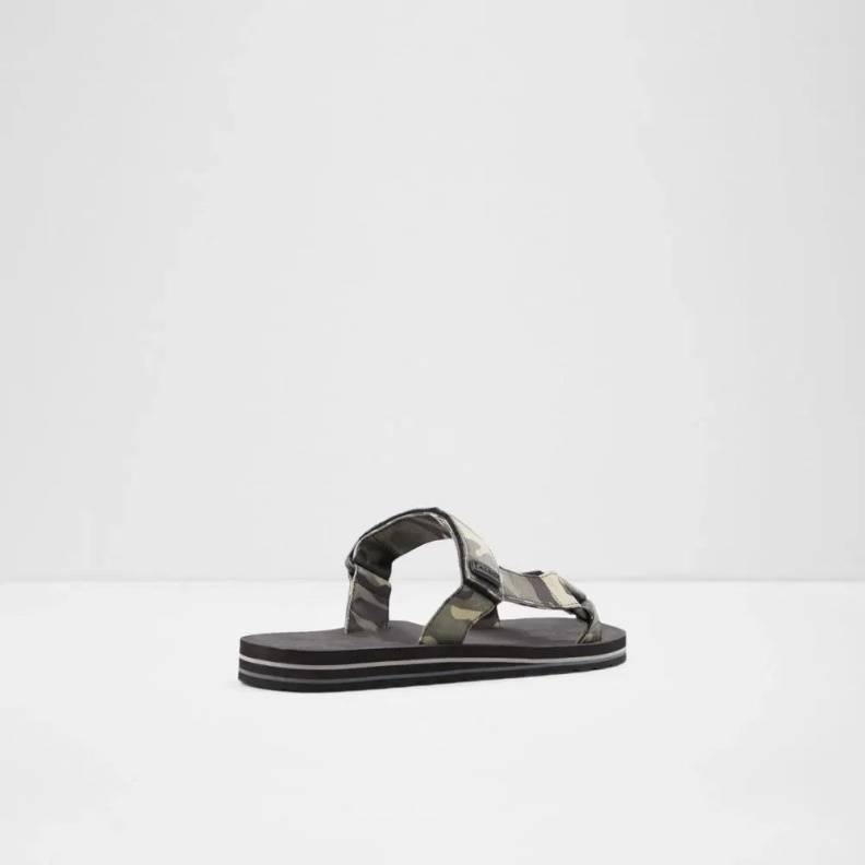 Aldo Fashion Keylar Men's Flat Casual Slide Sandal Open-Black