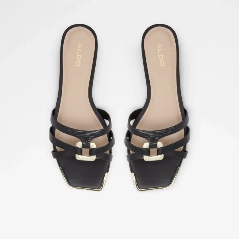 Fashion Black Aldo Kedauwen Women's Flat Slide Sandal