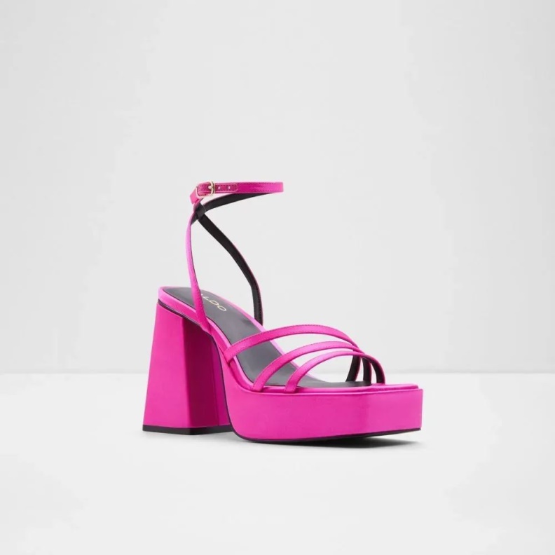 Fashion Bright-Pink Landabriver Women's Strappy Heeled Sandal Aldo