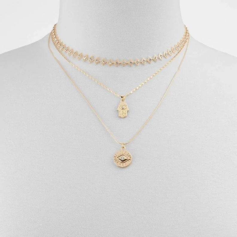 Fashion Aldo Gold Multi Legardomwen Women's Accessories Necklace