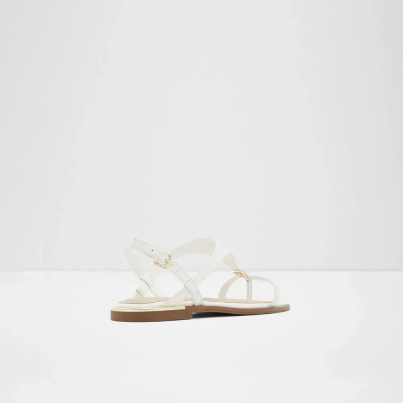Legadith Women's Flat Thong Sandal Fashion White Aldo