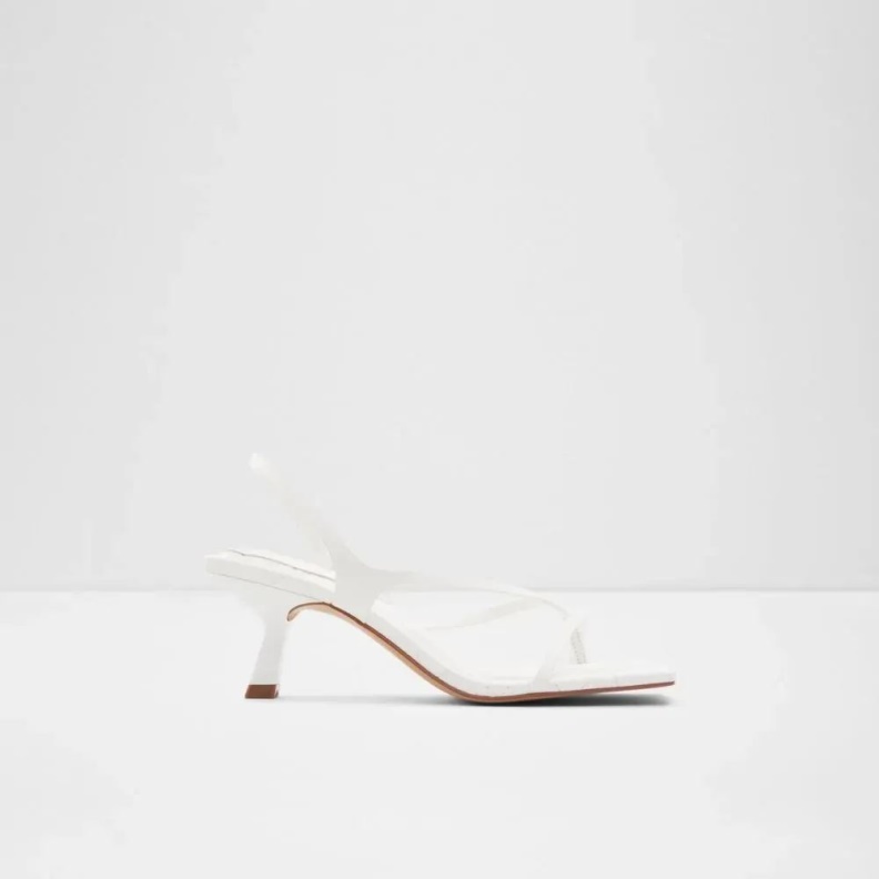 Fashion Aldo White Loni Women's Strappy Slip On Sandal