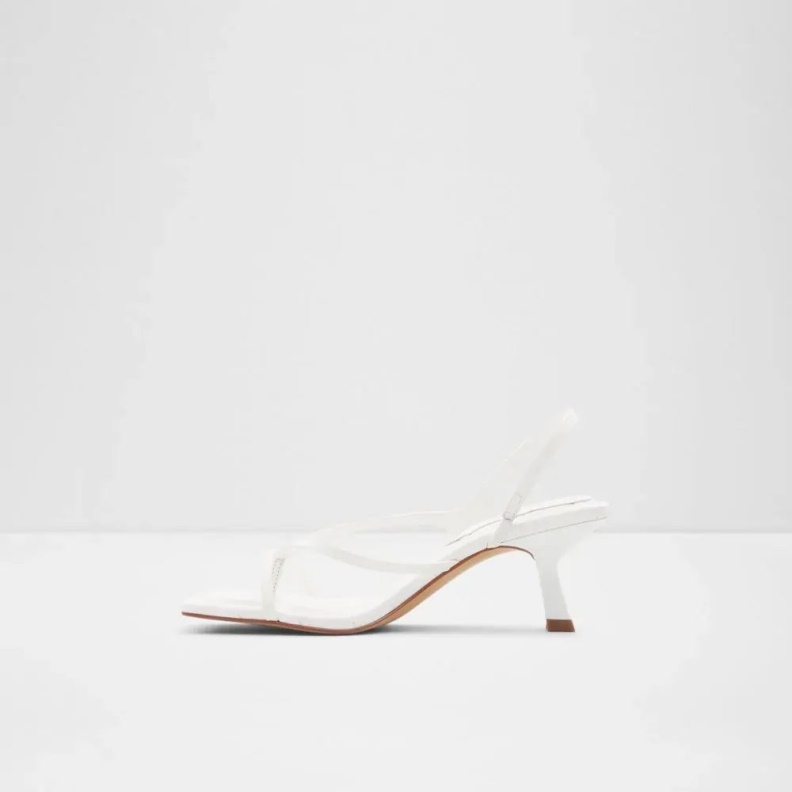Fashion Aldo White Loni Women's Strappy Slip On Sandal