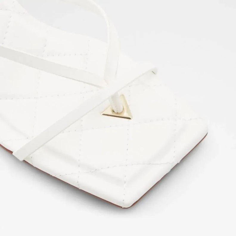 Fashion Aldo White Loni Women's Strappy Slip On Sandal