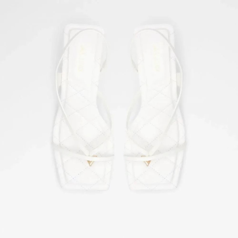 Fashion Aldo White Loni Women's Strappy Slip On Sandal