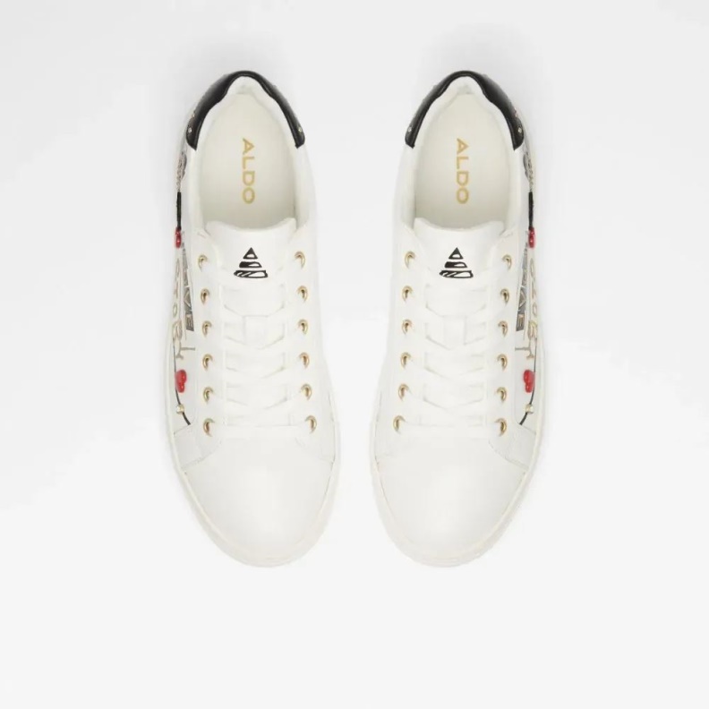 White Fashion Aldo Lovestory Women's Lace-Up Sneaker