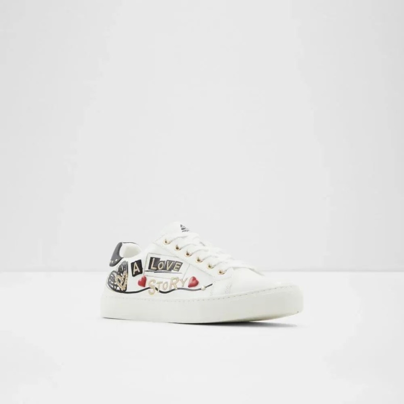 White Fashion Aldo Lovestory Women's Lace-Up Sneaker