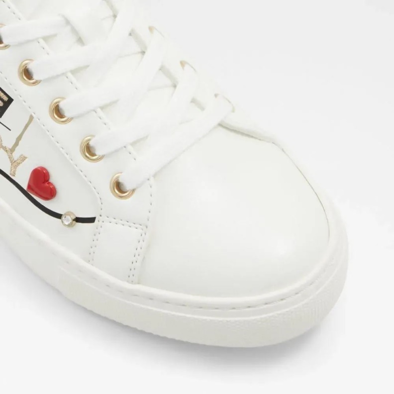 White Fashion Aldo Lovestory Women's Lace-Up Sneaker