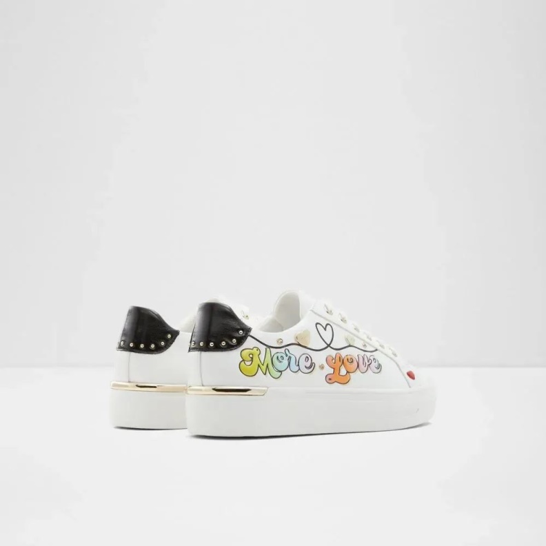 White Multi Lovemore Women's Low Top Sneaker Aldo Fashion