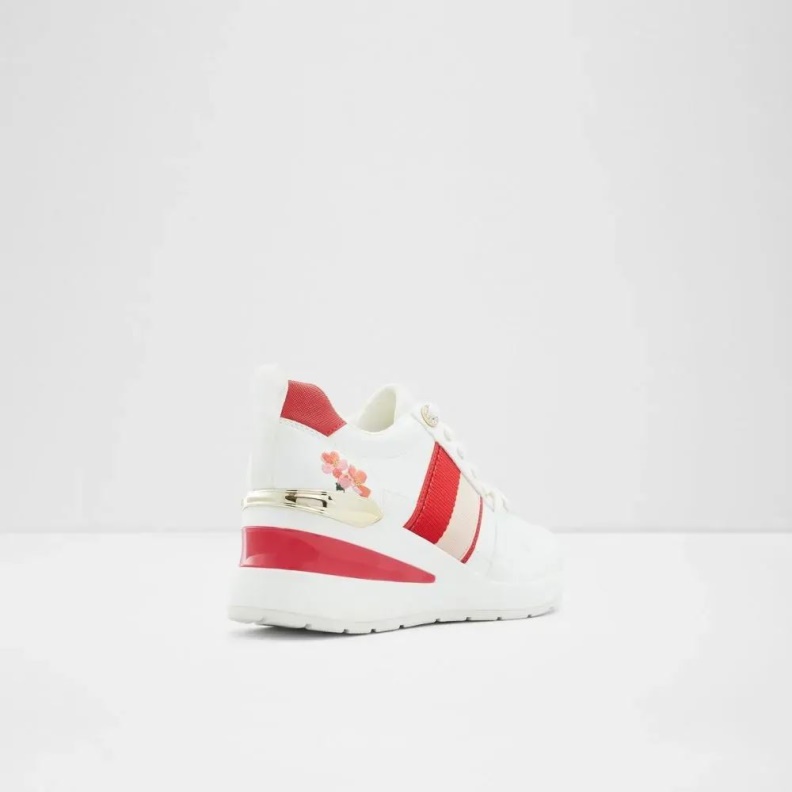 Aldo Fashion Lucky Women's Laced-Up Wedge Sneaker Other Red