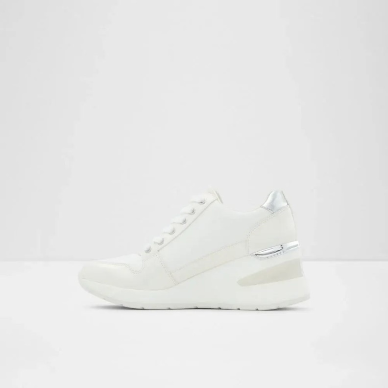Aldo Lulua Women's Wedge Sneaker White Fashion