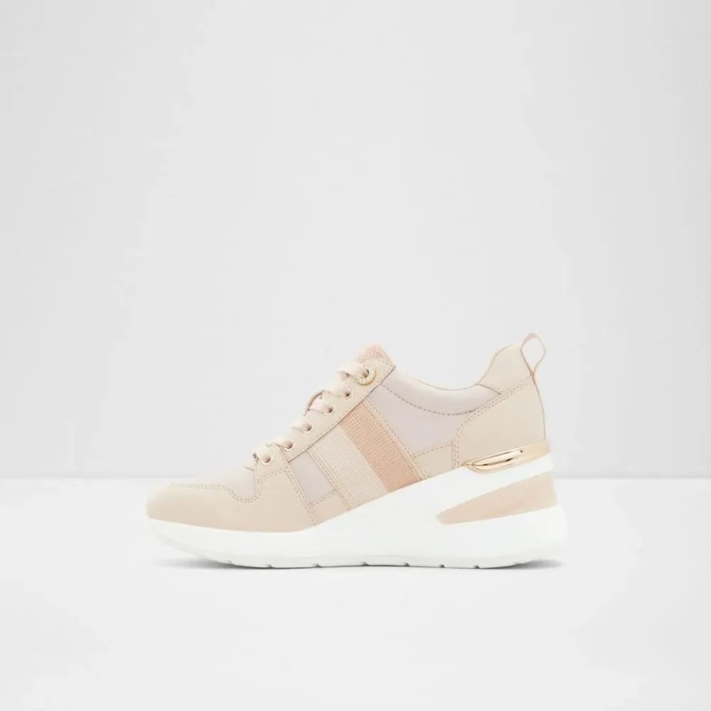 Light Pink Lucky Women's Laced-Up Wedge Sneaker Fashion Aldo