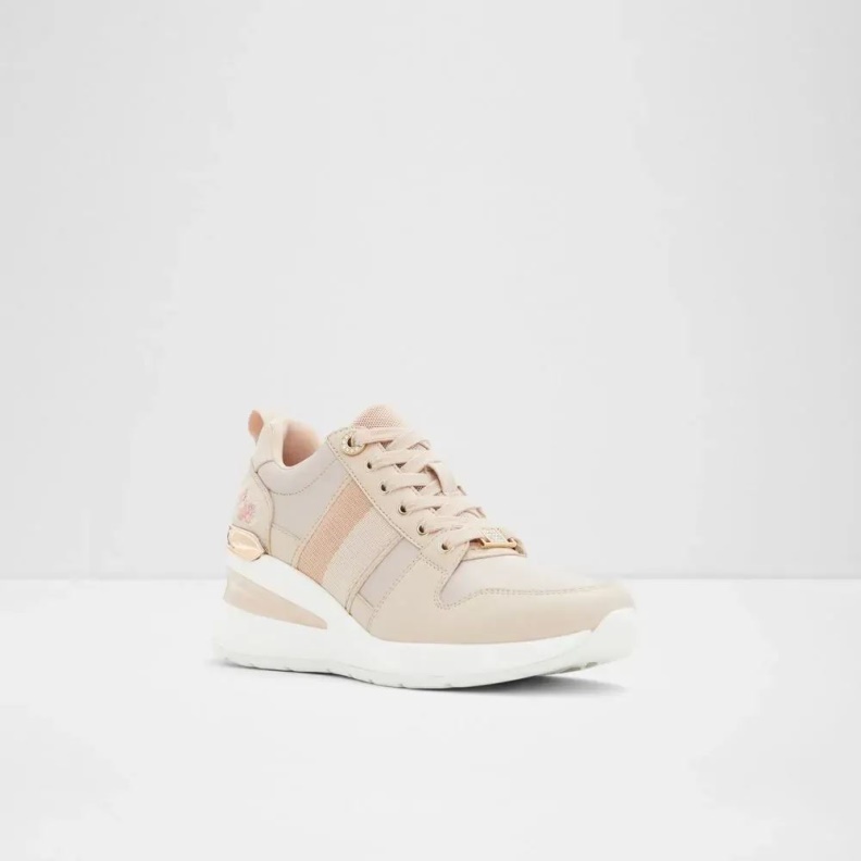 Light Pink Lucky Women's Laced-Up Wedge Sneaker Fashion Aldo