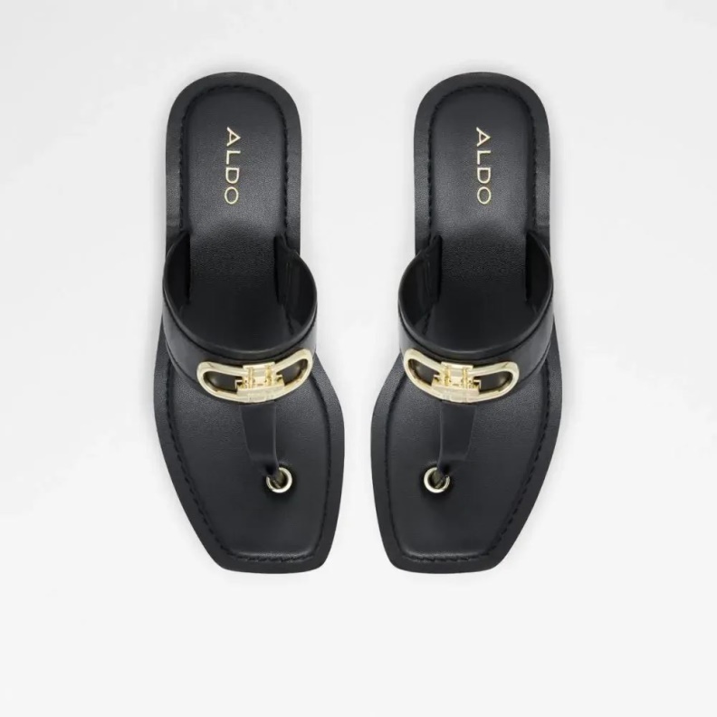 Black Aldo Fashion Macarenia Women's Wedge Sandal