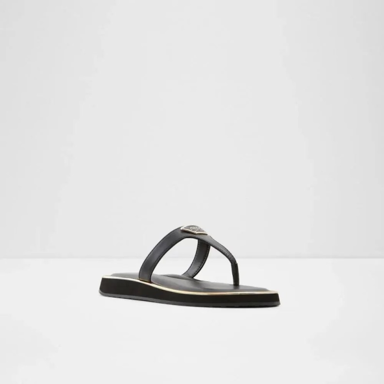 Black Fashion Aldo Manaberiel Women's Slip-On Thong Sandal