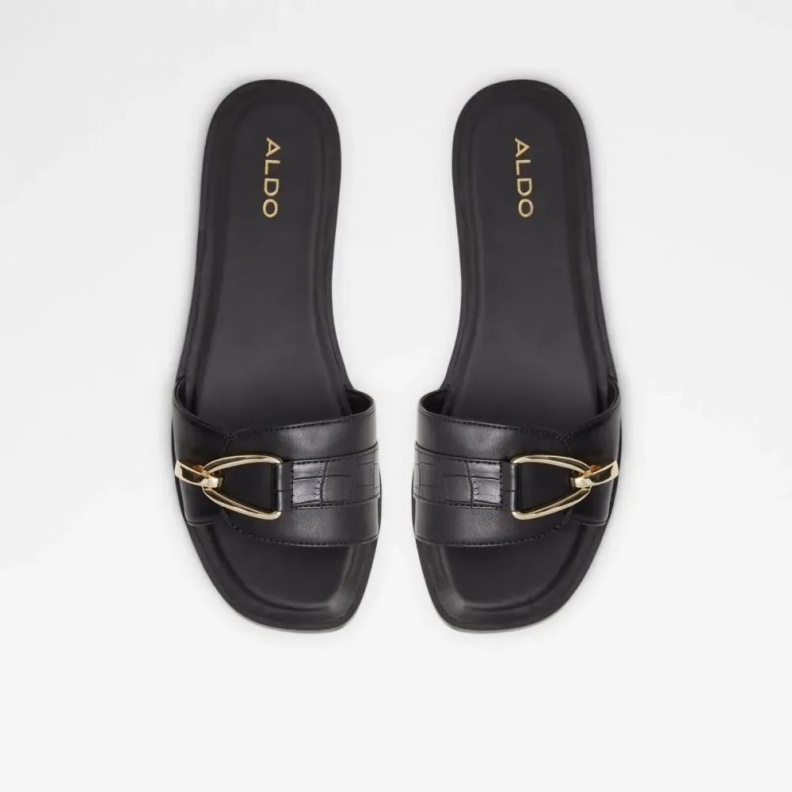 Black Magda Women's Flat Slide Sandal Aldo Fashion