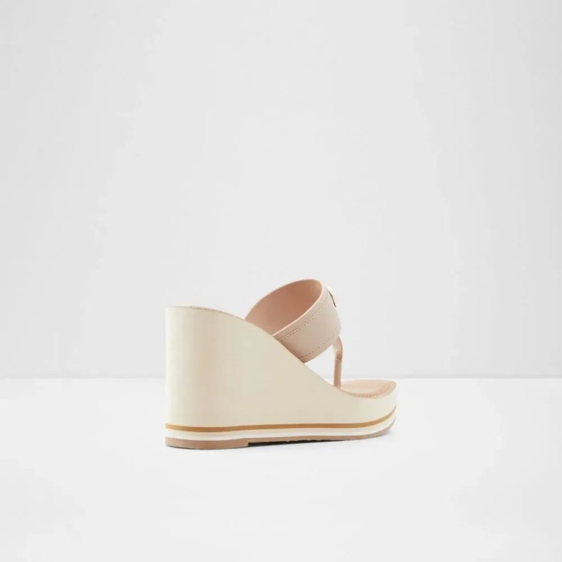 Macarenia Women's Thong Beach Wedge Sandal Fashion Aldo Light-Pink