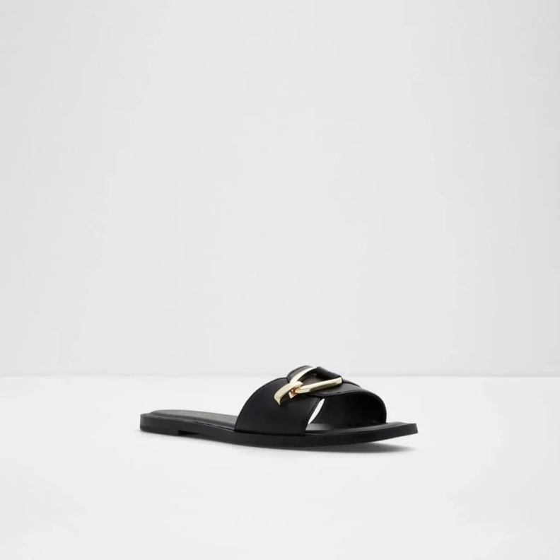 Magda Women's Square Toe Slide Sandal Fashion Black Aldo
