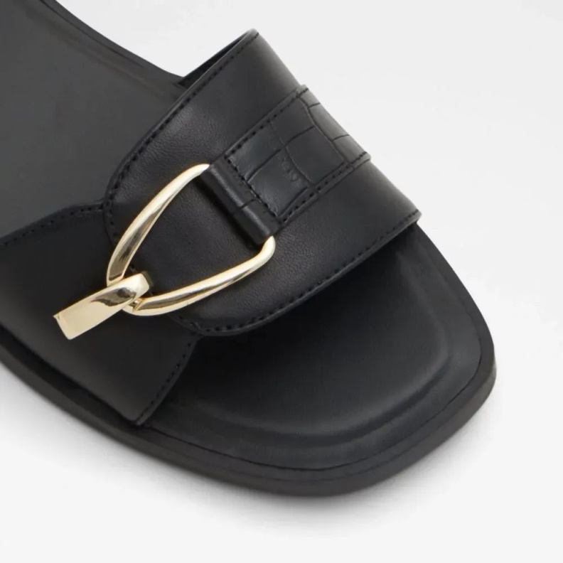 Magda Women's Square Toe Slide Sandal Fashion Black Aldo