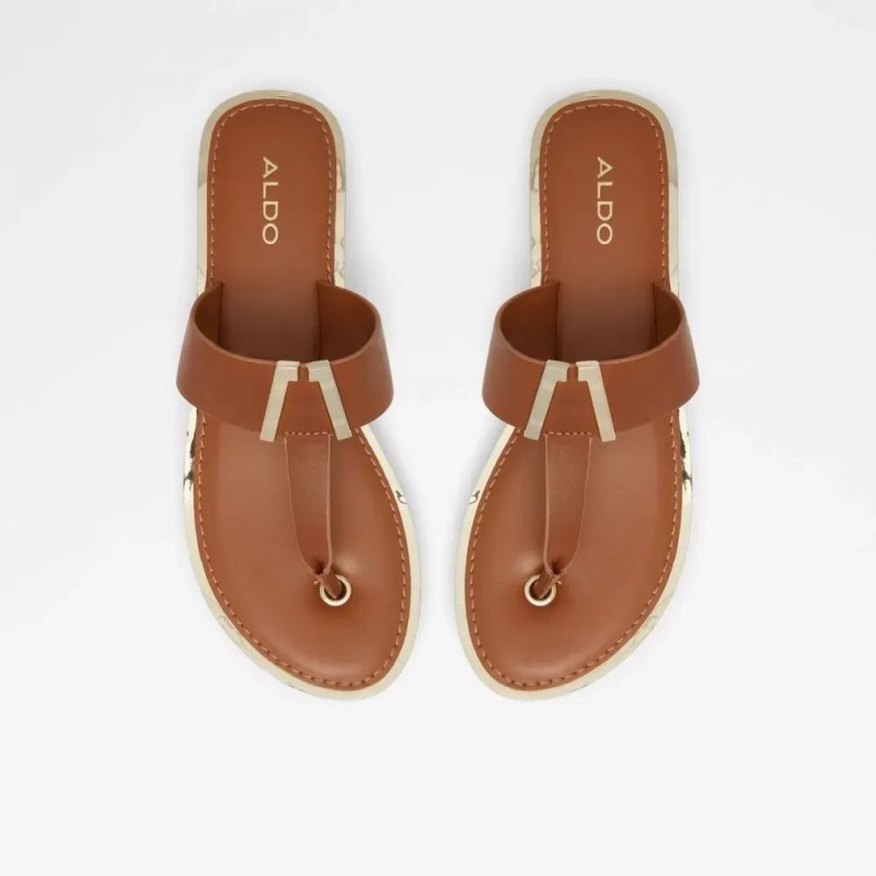 Malibu Women's Flat Thong Sandal Fashion Aldo Cognac