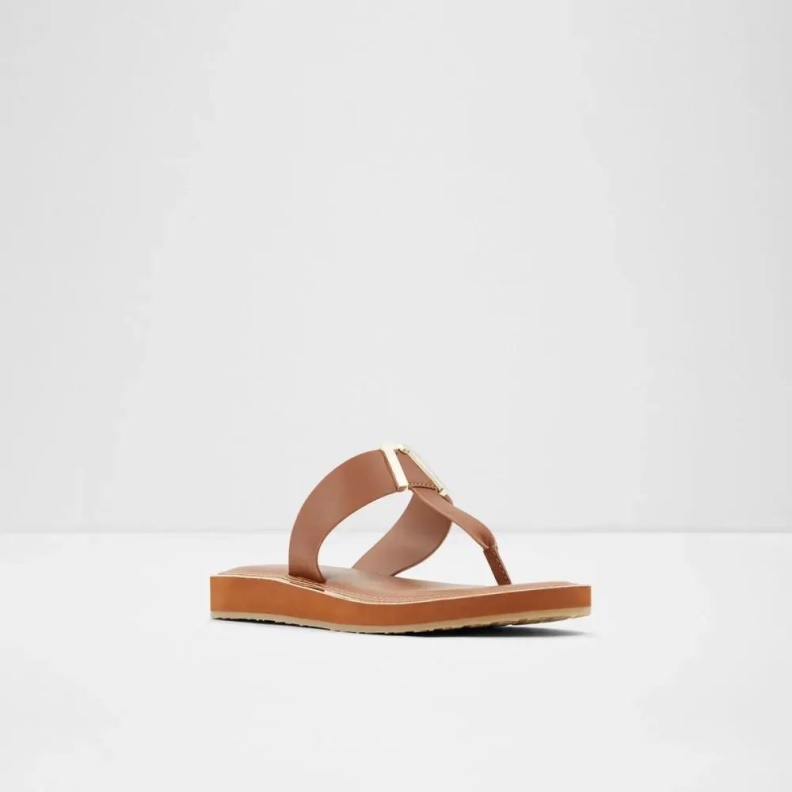 Malibu Women's Flat Thong Sandal Fashion Aldo Cognac
