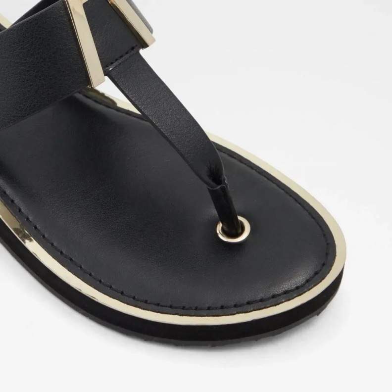 Malibu Women's Flat Thong Sandal Fashion Black Aldo