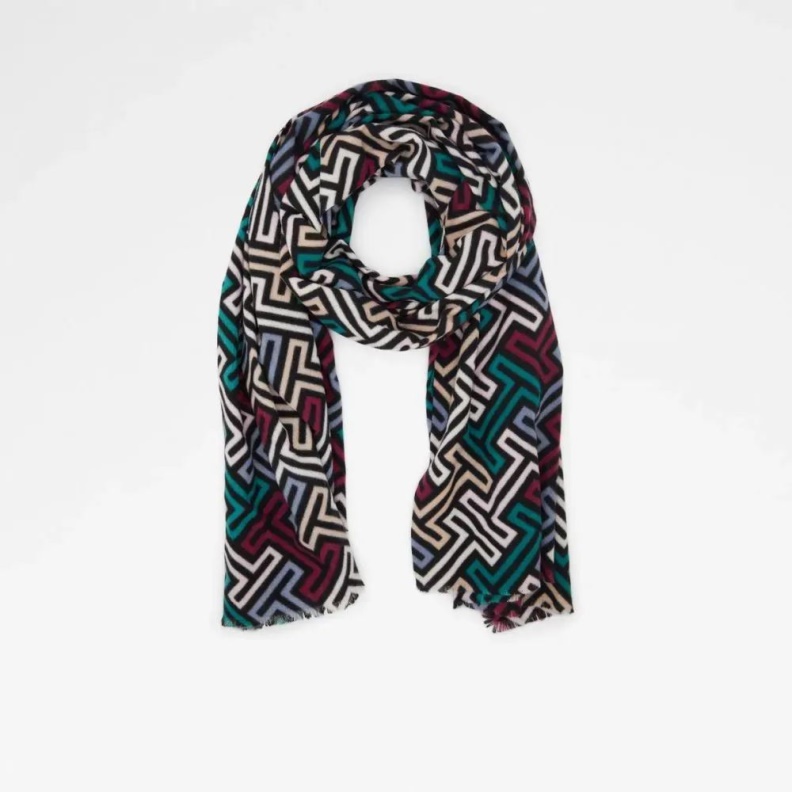 Manifall Women's Accessories Scarf Fashion Aldo Black Multi