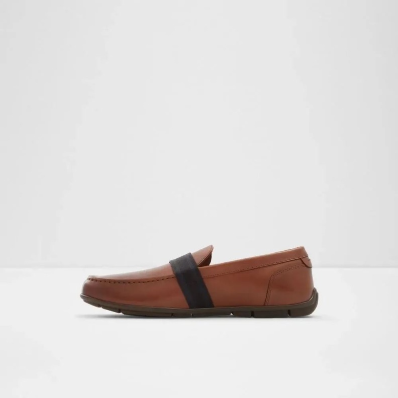 Fashion Cognac Aldo Menarwen Men's Slip-On Round Toe Loafer