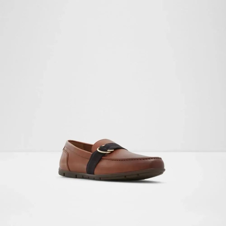 Fashion Cognac Aldo Menarwen Men's Slip-On Round Toe Loafer
