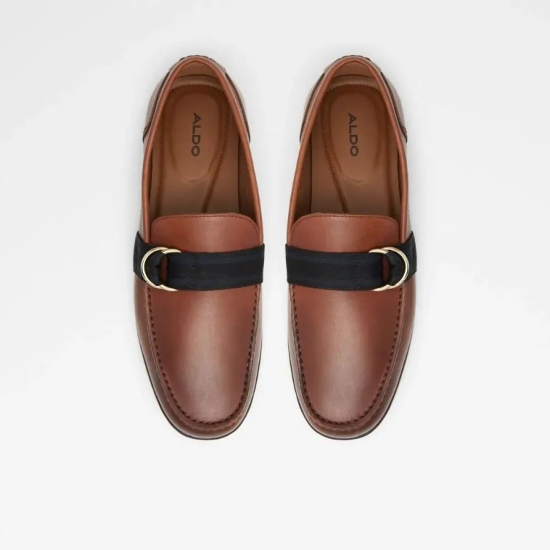 Fashion Cognac Aldo Menarwen Men's Slip-On Round Toe Loafer
