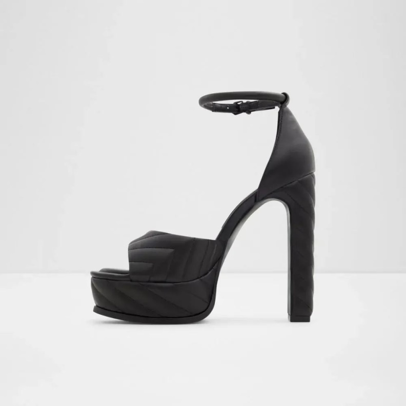 Aldo Fashion Milena Women's Ankle Strap Heeled Sandal Black