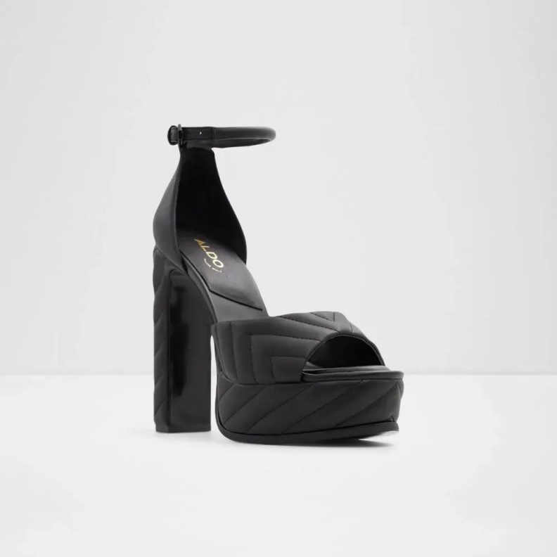 Aldo Fashion Milena Women's Ankle Strap Heeled Sandal Black