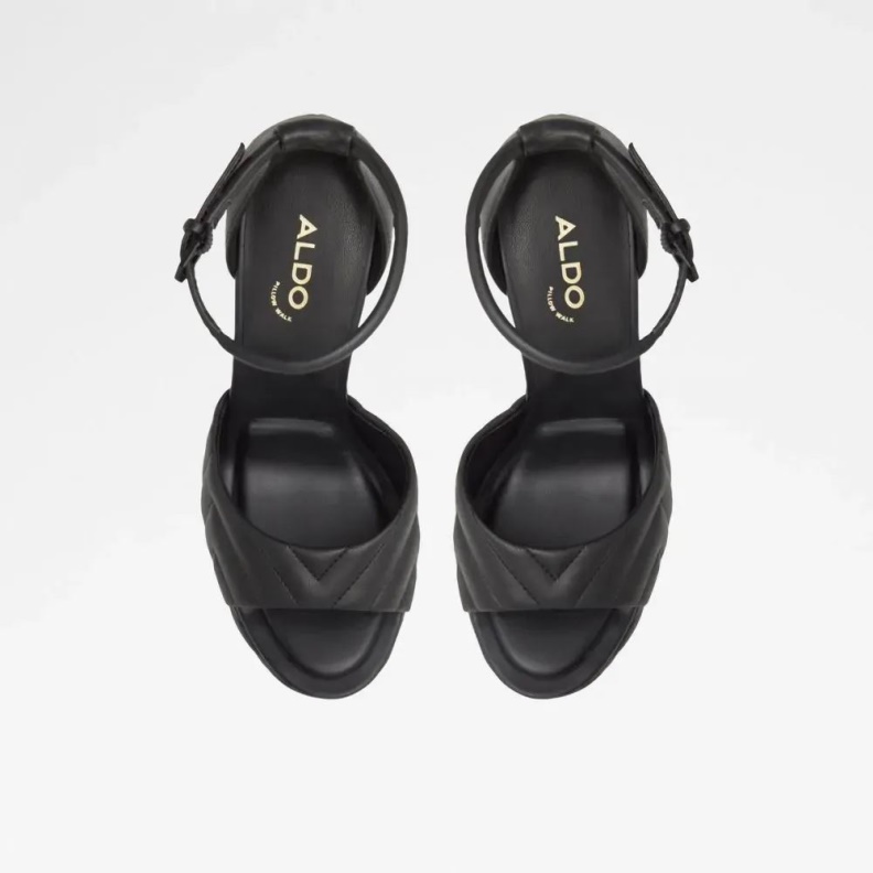 Aldo Fashion Milena Women's Ankle Strap Heeled Sandal Black