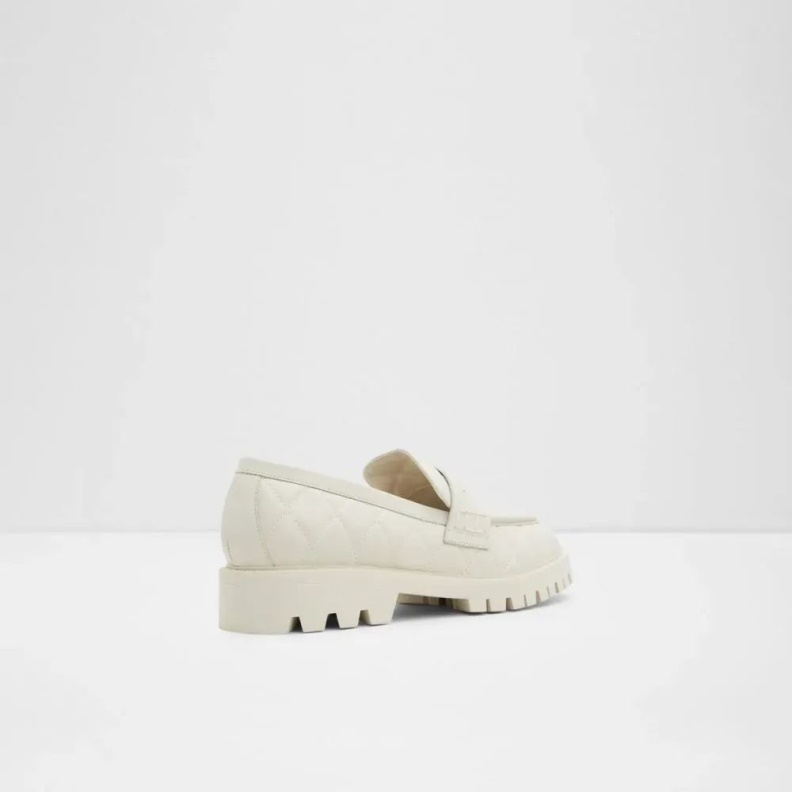 Fashion Aldo Moxy Women's Quilted Lug Sole Loafer White