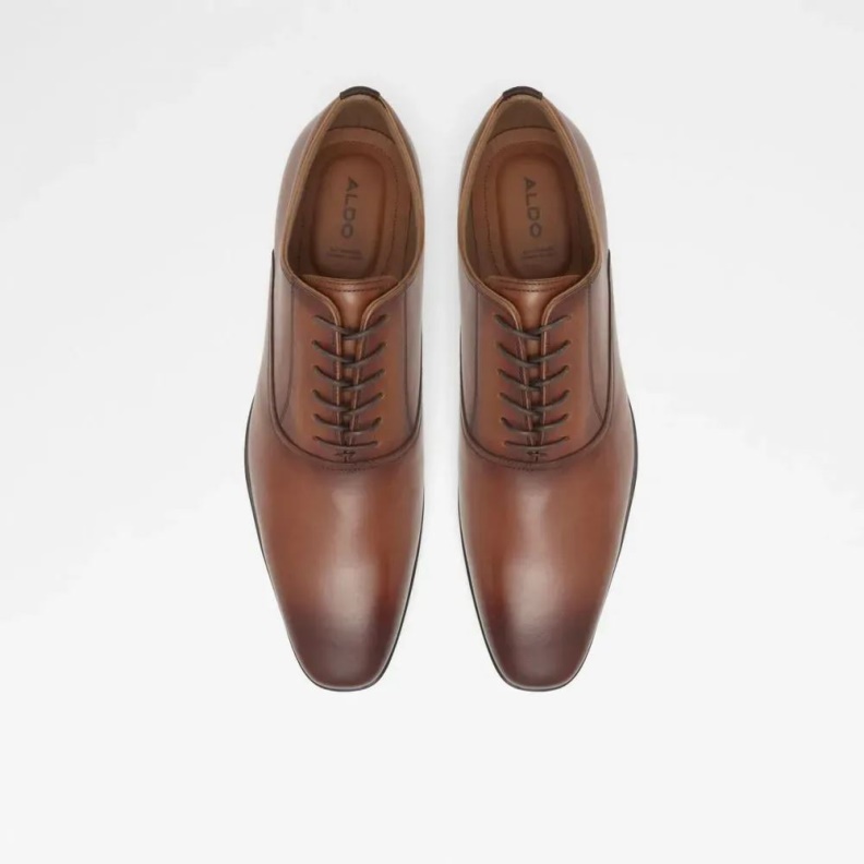 Aldo Fashion Nathon Men's Lace Up Oxford Shoe Cognac