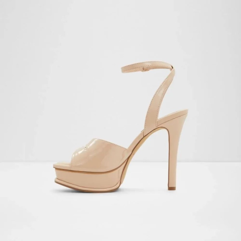 Fashion Aldo Ocoewan Women's Ankle Strap Heeled Shoe Bone