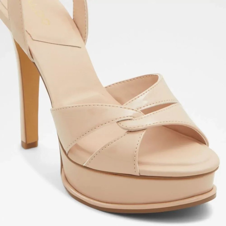 Fashion Aldo Ocoewan Women's Ankle Strap Heeled Shoe Bone