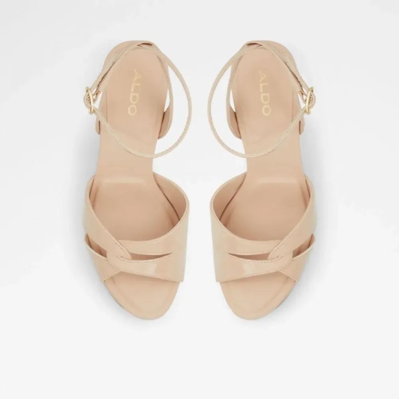 Fashion Aldo Ocoewan Women's Platform Heeled Sandal Light-Brown