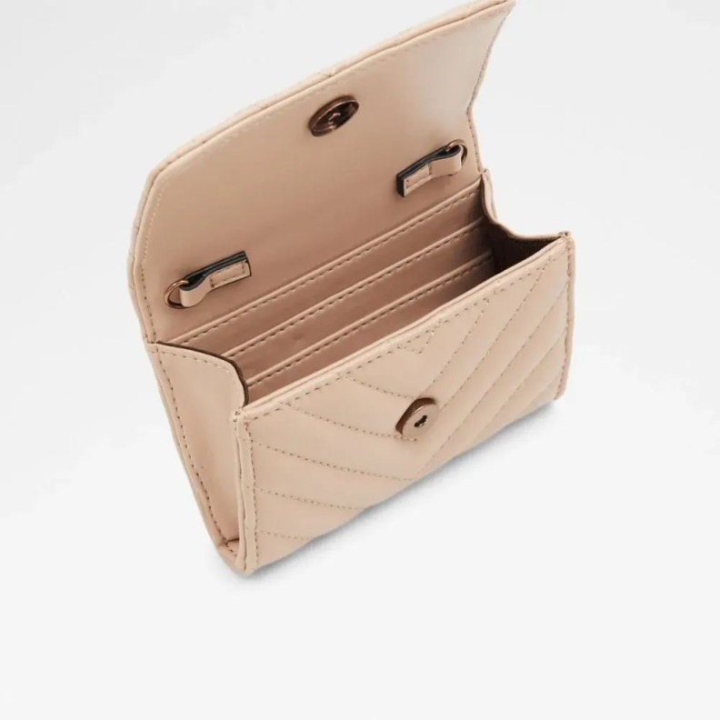 Ocoman Women's Handbag Wallet On A Chain Beige Aldo Fashion