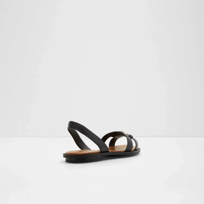 Black Fashion Aldo Odele Women's Sling Back Flat Sandal