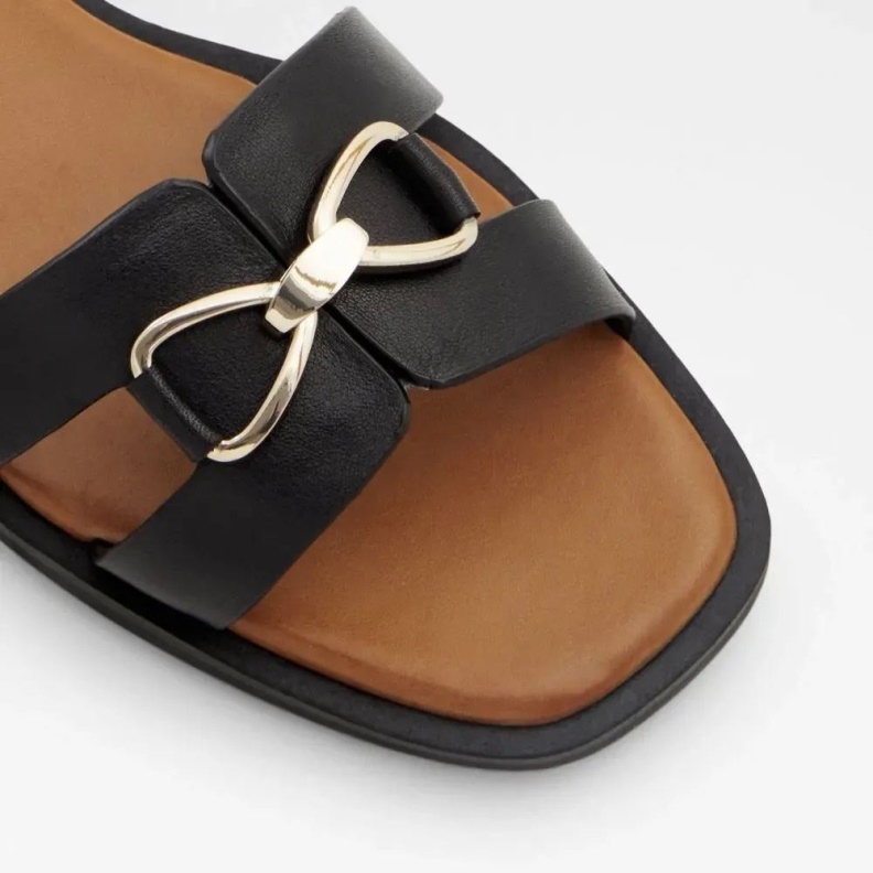 Black Odele Women's Open Toe Flat Sandal Aldo Fashion