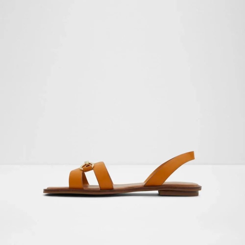 Medium Yellow Odele Women's Sling Back Flat Sandal Aldo Fashion