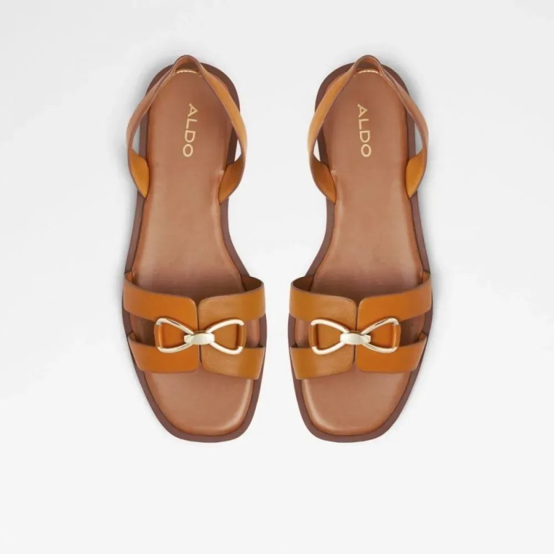 Medium Yellow Odele Women's Sling Back Flat Sandal Aldo Fashion