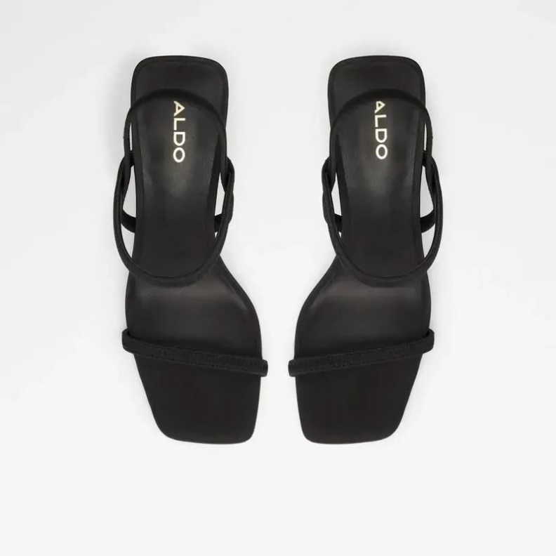 Black Okurr Women's Sling Back Block Heel Sandal Aldo Fashion