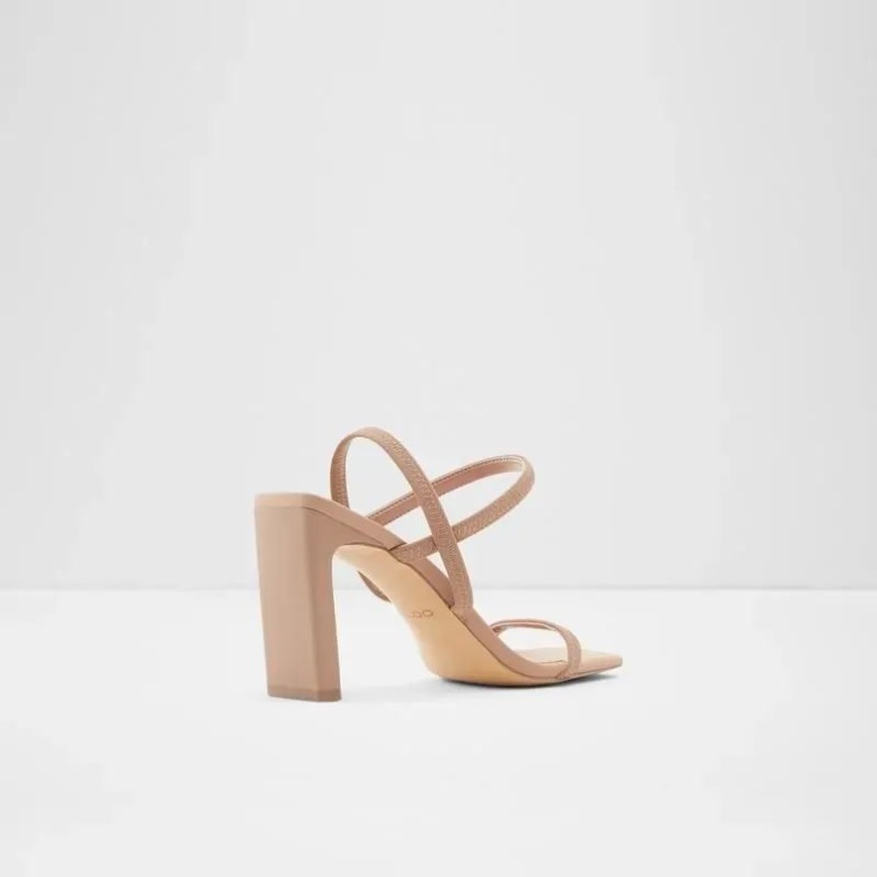 Okurr Women's Sling Back Block Heel Sandal Fashion Aldo Bone