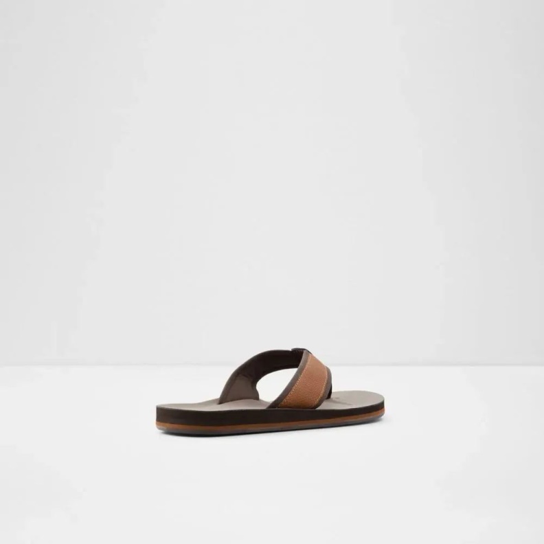 Aldo Fashion Cognac Orest Men's Slip-On Thong Sandal