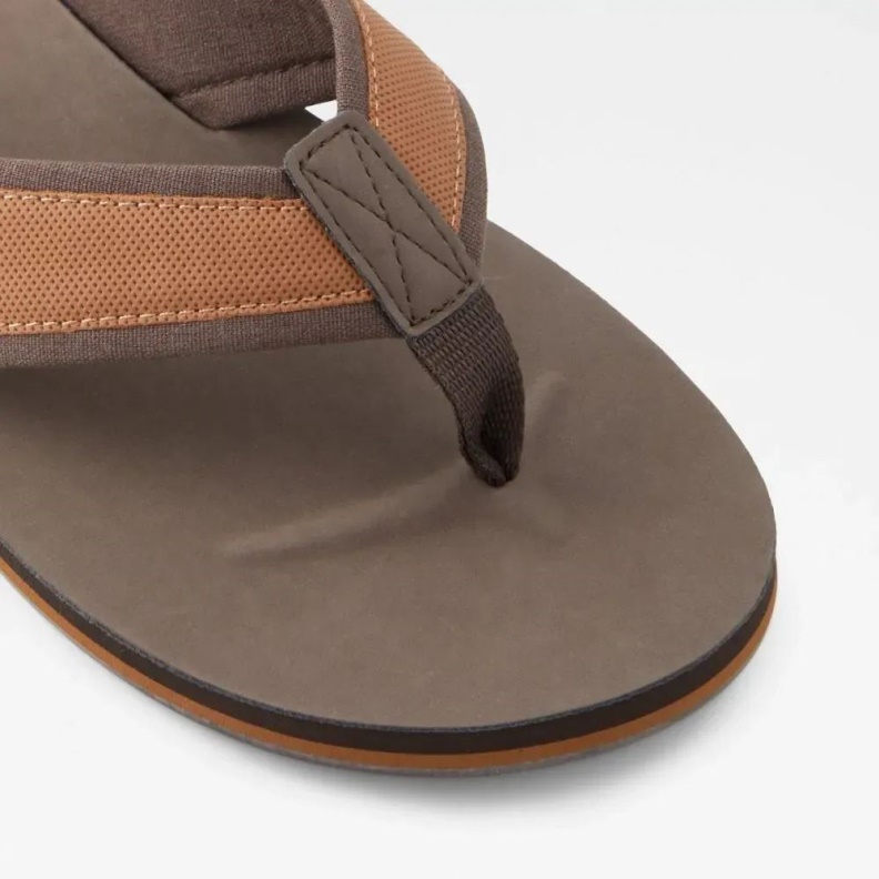 Cognac Fashion Aldo Orest Men's Flat Thong Sandal